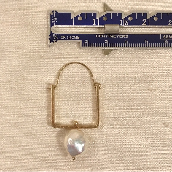 Anthropologie Natural Pearl Drop Earrings - Picture 4 of 6